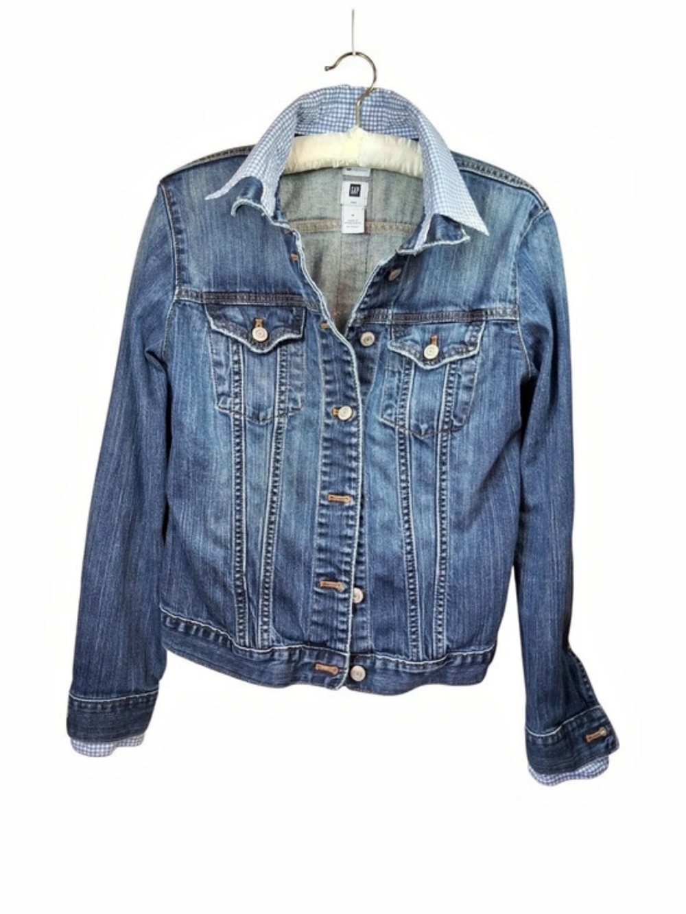 GAP Women's Denim Jacket Size Medium Repurposed